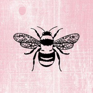 Floral Bumble Bee SVG