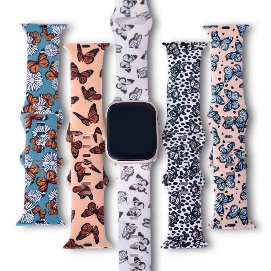 The Butterfly Collection Silicone Watch Band Fitbit Samsung Garmin Etsy