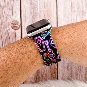 Neon Halloween Silicone Watch Band compatible with Apple Watch
