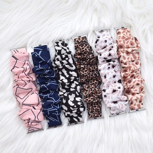 Adjustable Scrunchie Watch Band for Apple Watch 38/40/41/42 (series 10) and 42/44/45/46/49