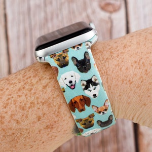 Puppy Dogs Print Silicone Watch Band compatible with Apple Watch Fitbit Samsung Garmin