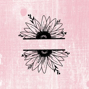 Sunflower Floral Border SVG