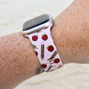 Easter Bunnies Plaid Silicone Watch Band Compatible With Apple