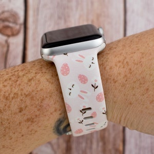 Bunny Easter Silicone Watch Band compatible with Apple Watch