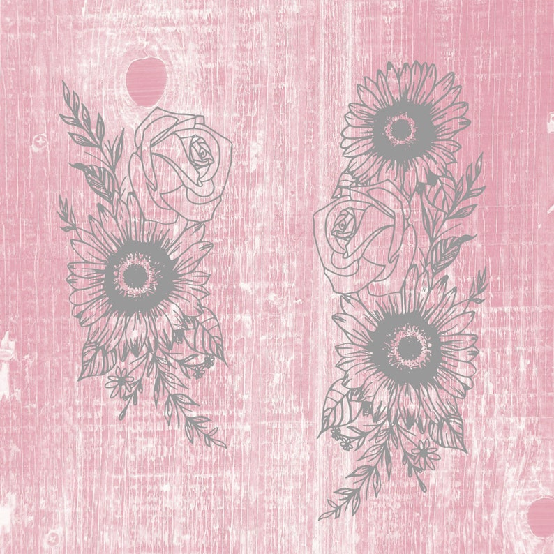 Download Sunflower Rose Floral SVG READ DESCRIPTION | Etsy