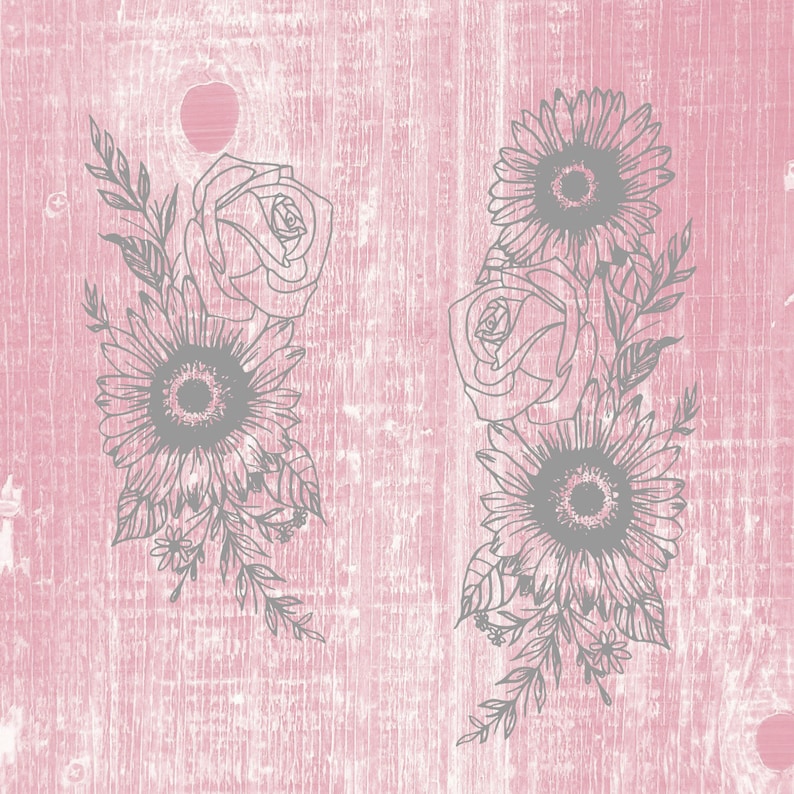 Download Sunflower Rose Floral SVG READ DESCRIPTION | Etsy