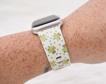 Shamrock St. Pattys Silicone Watch Band compatible with Apple Watch