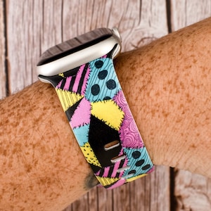 Nightmare Inspired Patches Silicone Watch Band compatible with Apple Watch Fitbit Samsung Garmin