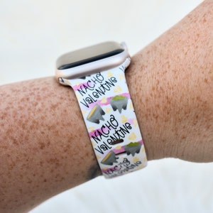 Nacho Valentine Anti Valentines Silicone Watch Band compatible with Apple Watch