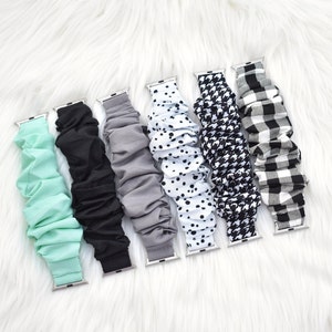 Verstelbare scrunchie-horlogeband voor Apple Watch 38/40/41/42 (serie 10) en 42/44/45/46/49