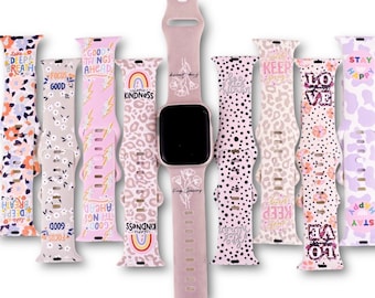 Positive Inspiration Collection Silicone Watch Band compatible with Apple Watch Fitbit Samsung Garmin