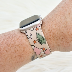 Muted Christmas Silicone Watch Band: Apple, Fitbit, Samsung, Garmin
