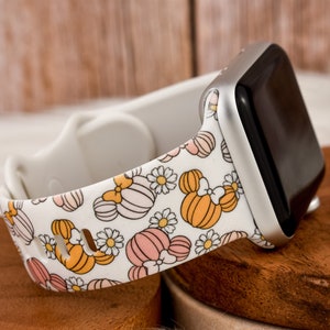 Fall Pumpkin Silicone Watch Band compatible with Apple Watch Fitbit Samsung Garmin