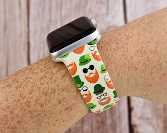 St. Pattys St Patrick’s Beard Silicone Watch Band compatible with Apple Watch