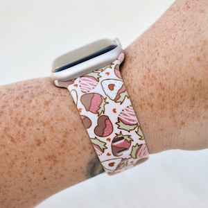 Chocolate Covered Strawberries Valentines Silicone Watch Band compatible with Apple Watch