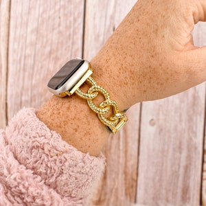 Gold Dressy Chain Watch Band Compatible with Apple Watch