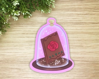 Beauty and the Beast Sticker, Kindle Sticker, Princess Party Favors for Kids, Book Lover Gift, Water Bottle, Laptop or Phone Sticker