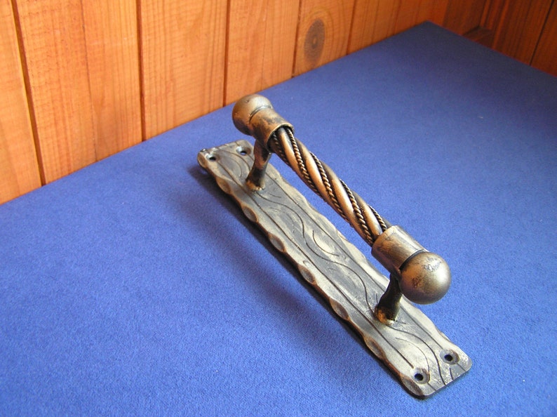 Türknopf mit Rückplatte und Schloss Gusseisen Türknopf schwarz | Etsy