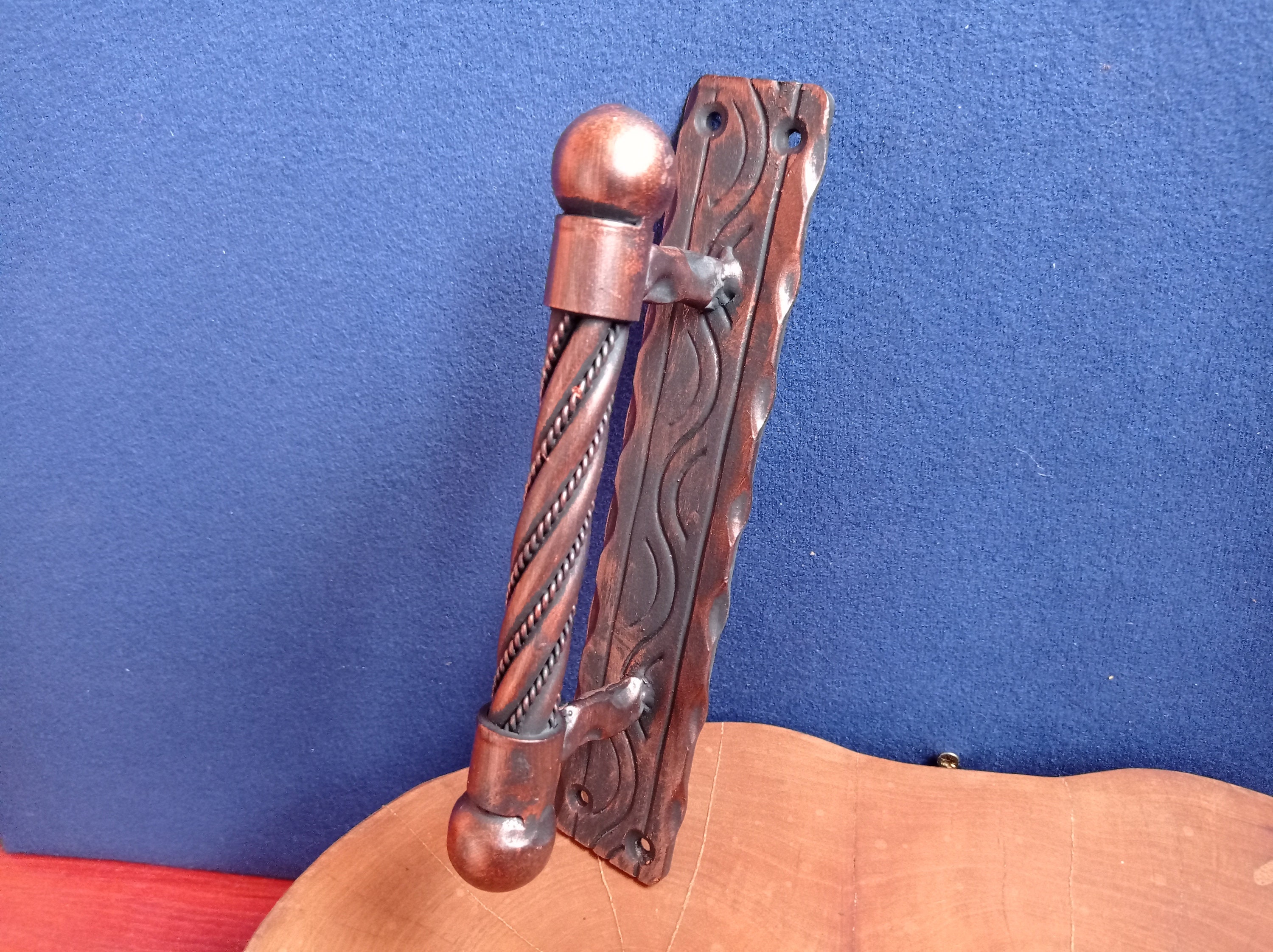 Türknopf mit Rückplatte und Schloss Gusseisen Türknopf schwarz | Etsy