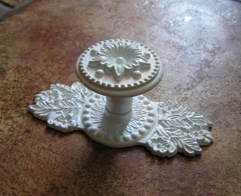 Door knob vintage Door knob rosette Door knob decoration white Etsy