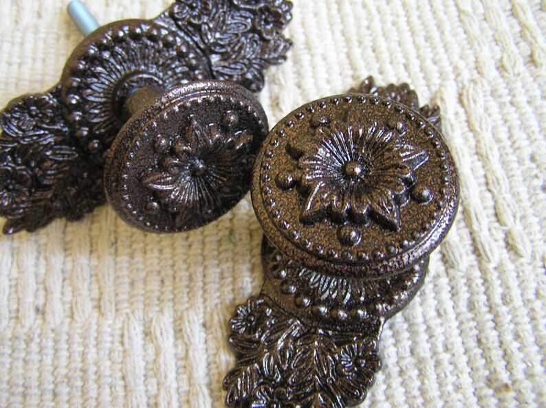 Door knob vintage Door knob rosette Door knob decoration white Etsy