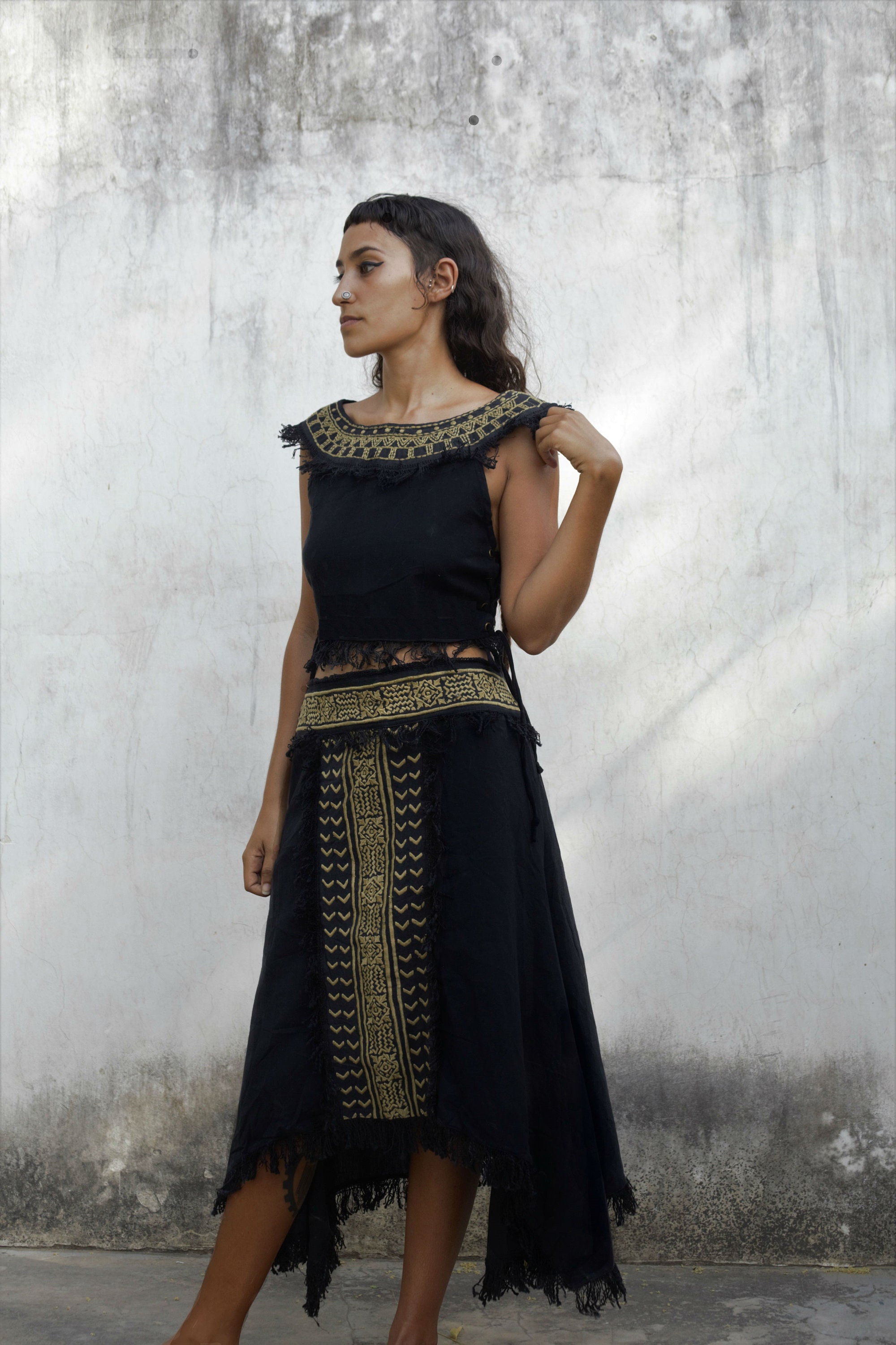 Ethnic Ancient Egyptian Pharaoh Skirt Etsy UK