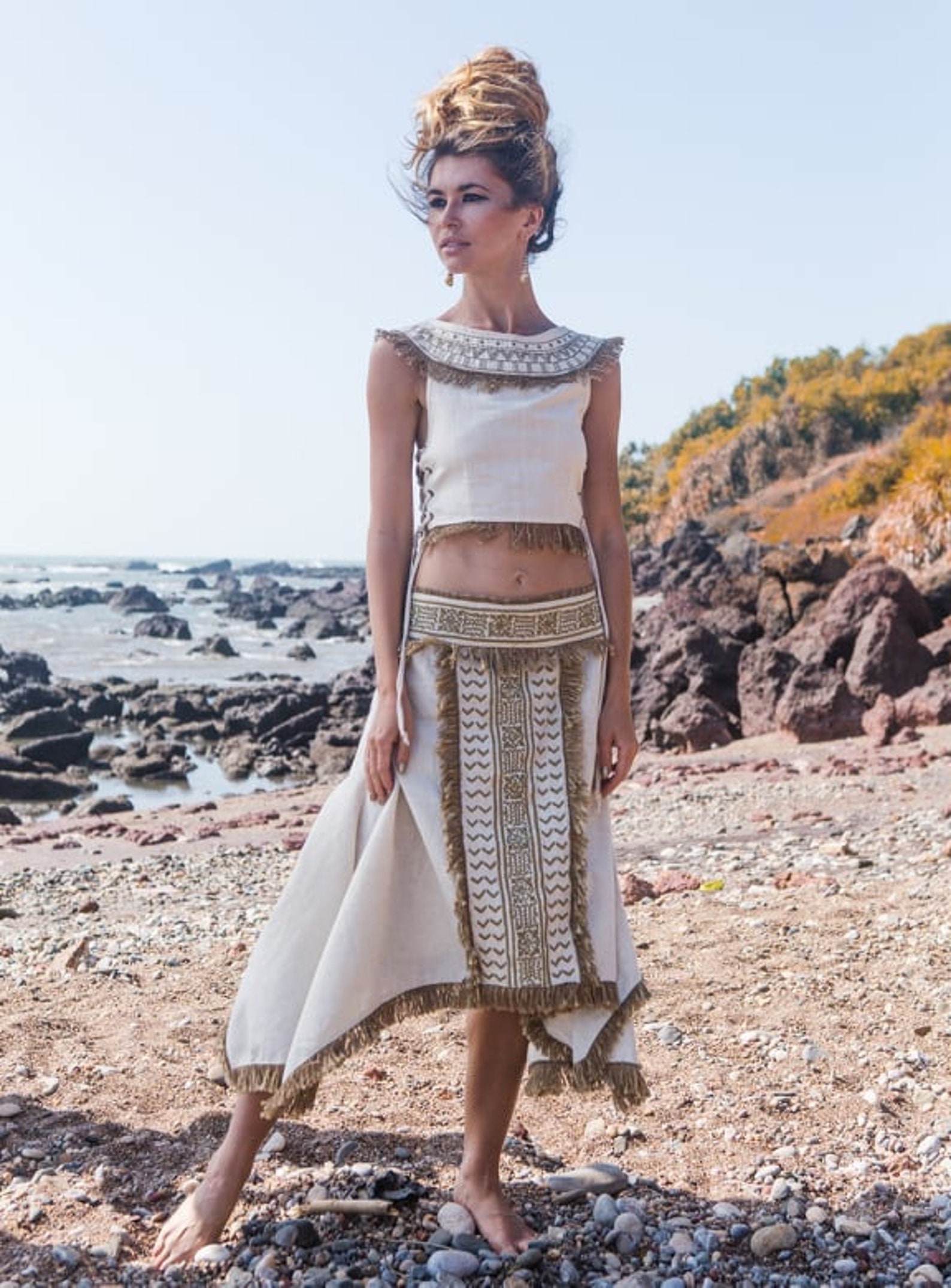 Ethnic Ancient Egyptian Pharaoh Skirt Etsy