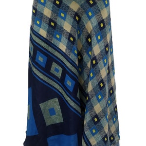 Vintage 2 Layer Skirt Vintage Sari Reversible Magic Wrap Skirt Hippie Boho Women&#39;s Maxi Dress Bohemian Wrap Skirt Around Long Beach Cover Up