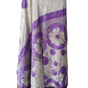 Beach Cover Up Vintage 2 Layer Skirt Vintage Sari Reversible Magic Wrap Skirt Hippie Boho Women&#39;s Maxi Dress Bohemian Around Long Wrap Skirt