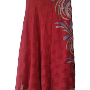 Around Long Beach Cover Up Vintage 2 Layer Skirt Vintage Sari Reversible Magic Wrap Skirt Hippie Boho Women&#39;s Maxi Dress Bohemian Wrap Skirt