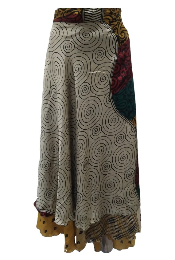 Alrededor de Long Beach Cover Up Vintage Layer Skirt Vintage