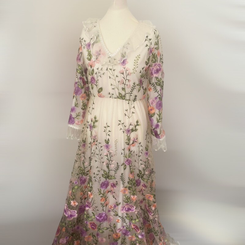 Embroidered Floral Dress Etsy — free download