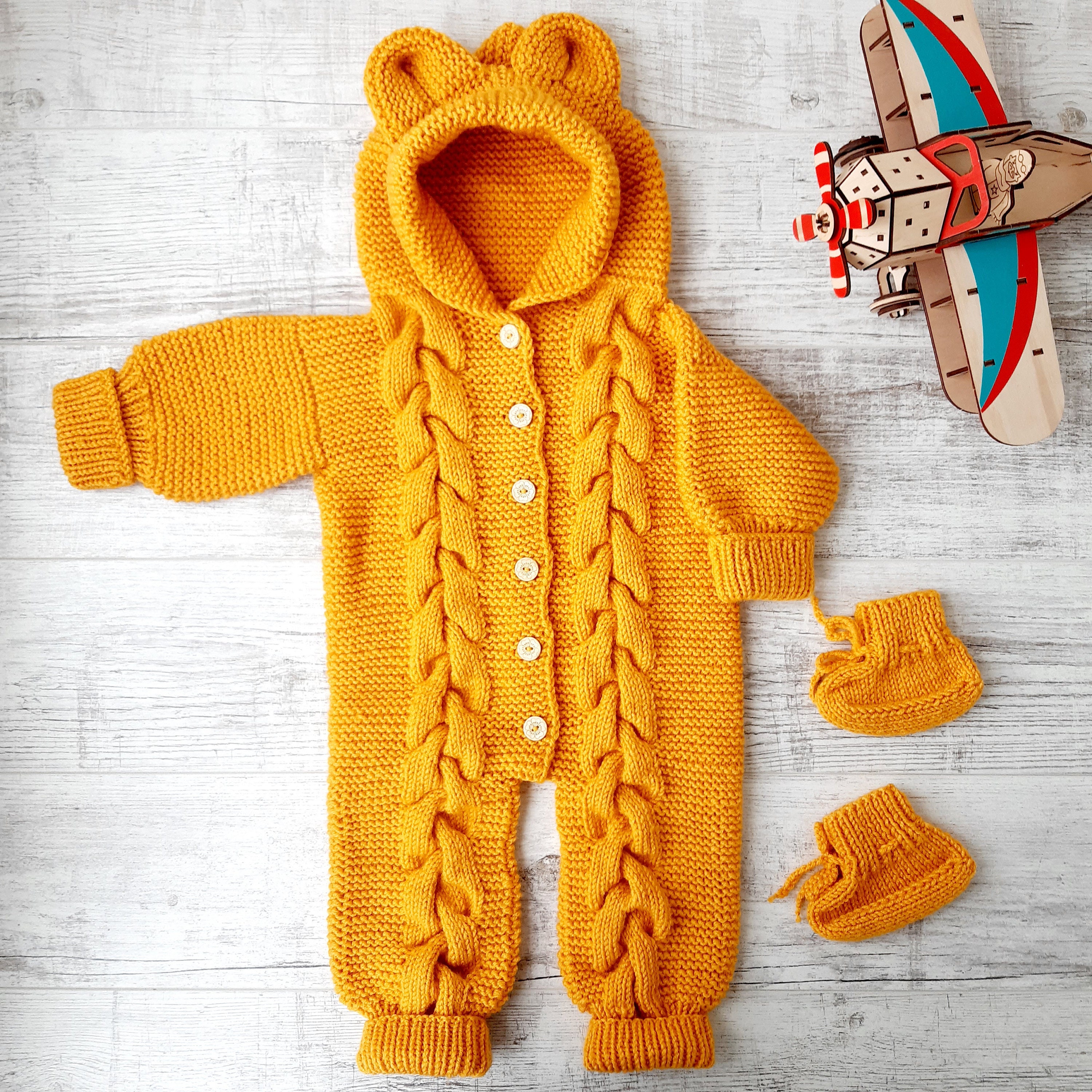 Knitted overalls for babies under 1 year old Etsy