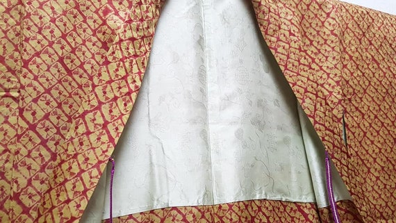 Kimono jacket /1950's vintage shibori tie-dye saf… - image 7
