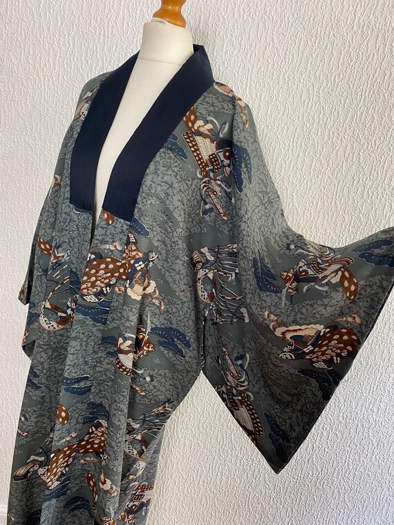 mode durable robe kimono pour homme verte Nagajuban TAILLE UNISEXE Homme M motif d’armure ancienne vintage des années 1960 Kimono Vêtements Vêtements homme Pyjamas peignoirs et robes de chambre Robes de chambre et peignoirs NJ25 