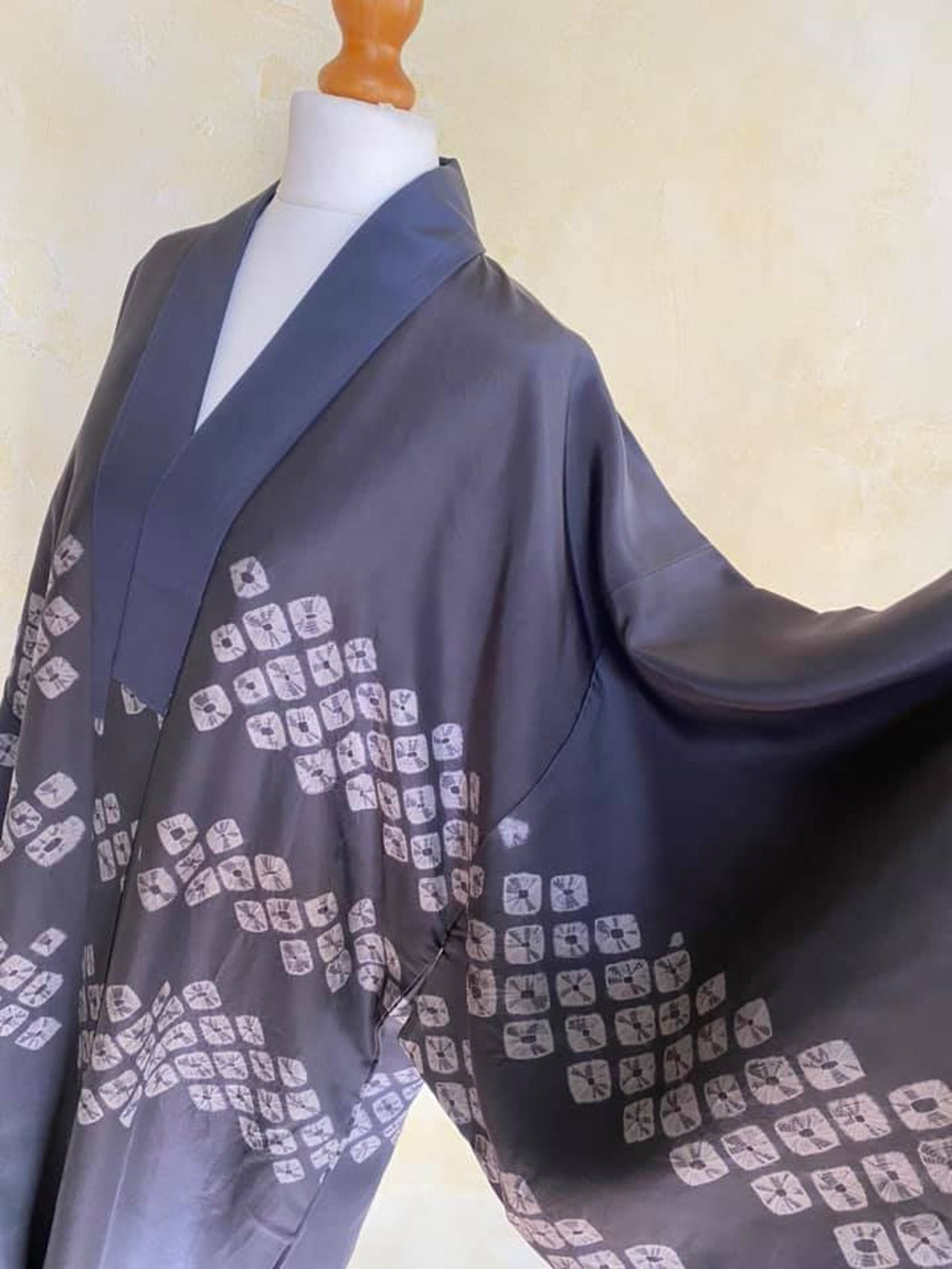 Gray Ombre Dye Men's Kimono Robe/ Lobster and Turtle Etsy