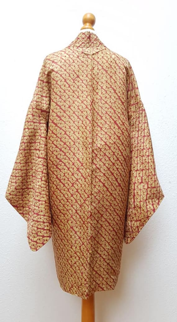 Kimono jacket /1950's vintage shibori tie-dye saf… - image 2