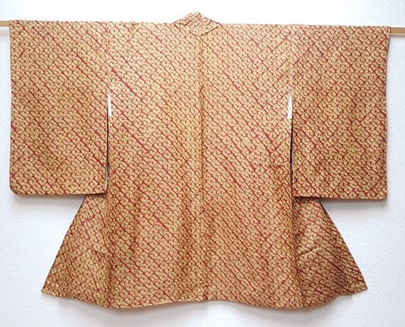 Kimono jacket /1950's vintage shibori tie-dye saf… - image 6