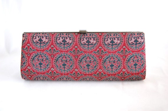 high quality "Tatsumura Textile" silk woven fabric Kimono clutch bag*MINT unused/ P