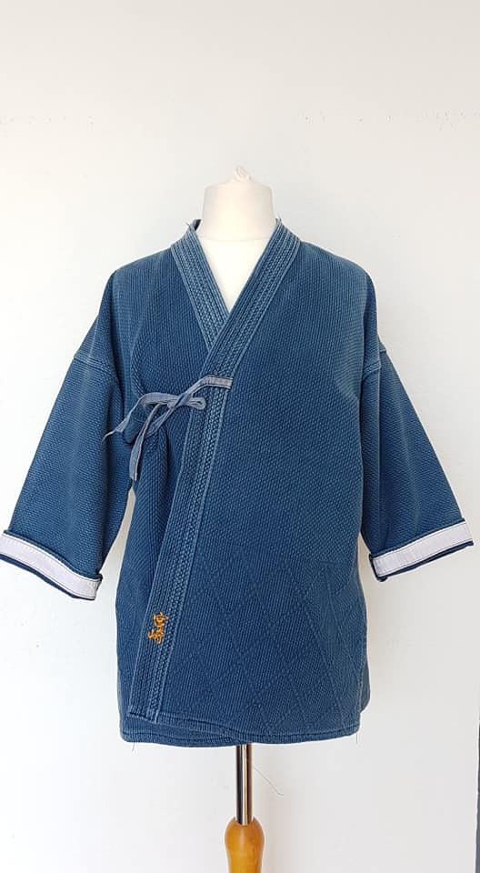 Kendo Jacket/high quality pure indigo dye durable cotton jacket/unisex/Miyazaki