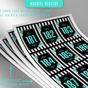 Facebook Live Numbers, Facebook Live Number Cards, Sale Tags, Normal ...