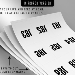 Numbers, Facebook Live Sale Numbers, Live Numbers, Normal + Mirrored ...