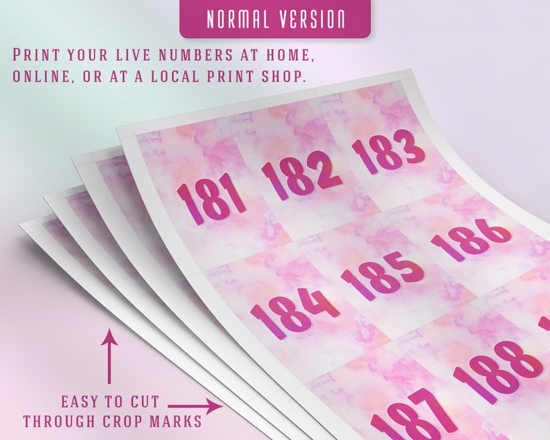 Watercolor Facebook Live Sale Numbers, Printable Cards, Live Sale Tags ...
