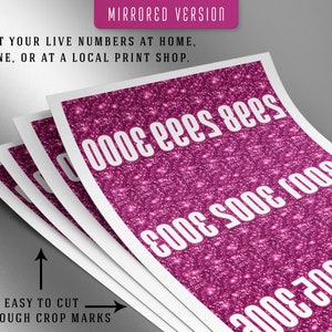 3000 Printable Facebook Live Numbers, Facebook Live Number Cards, Sale ...