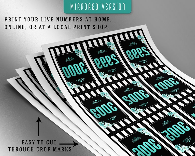 3000 Printable Facebook Live Numbers, Facebook Live Number Cards, Sale ...