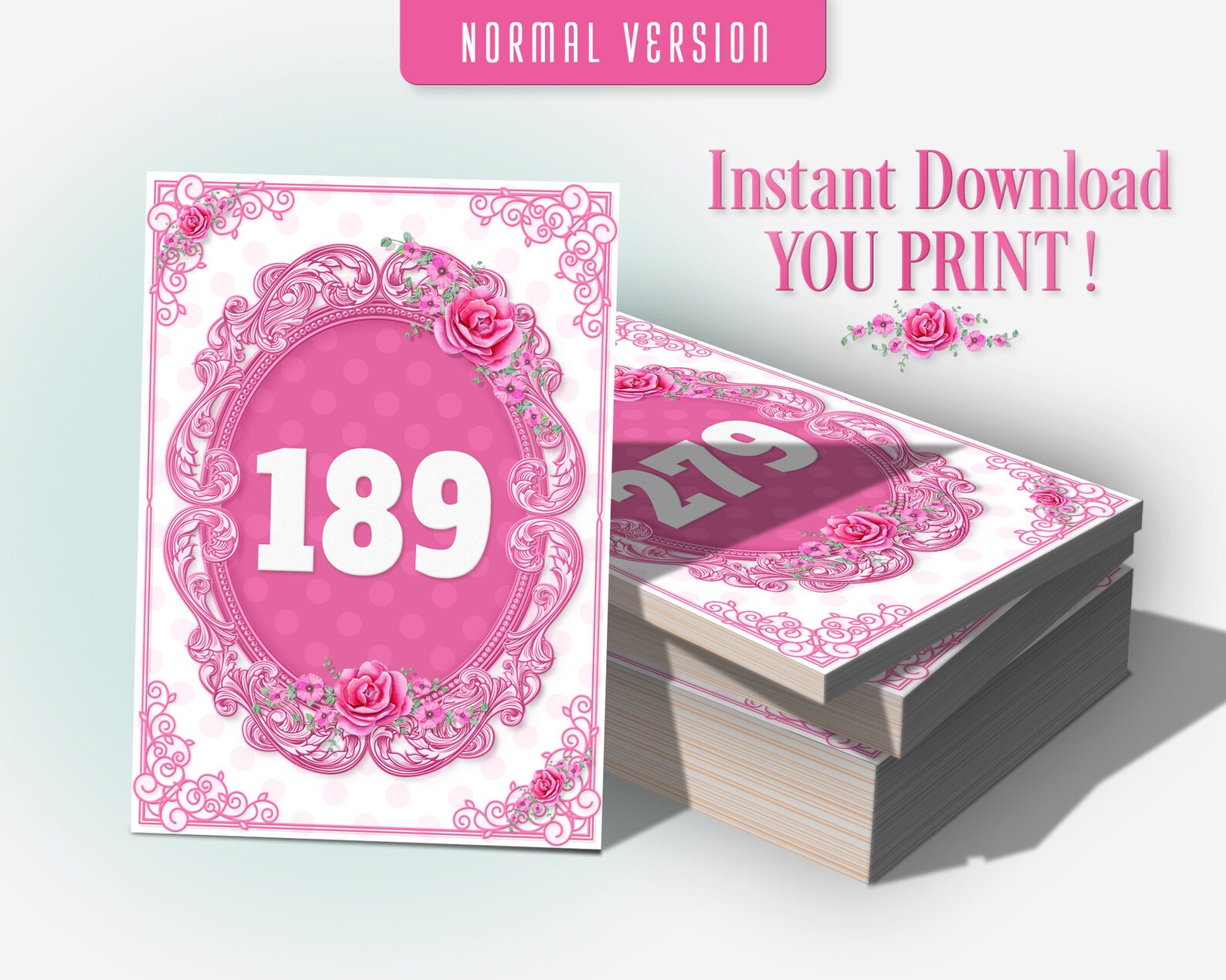 Floral Facebook Live Sale Numbers, Printable Facebook Number Cards ...