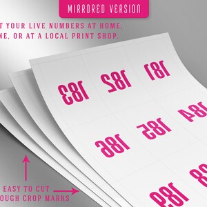 Numbers, Facebook Live Sale Numbers, Live Numbers, Normal + Mirrored ...