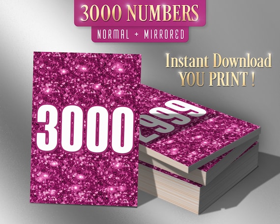 3000 Printable Facebook Live Numbers Facebook Live Number - Etsy