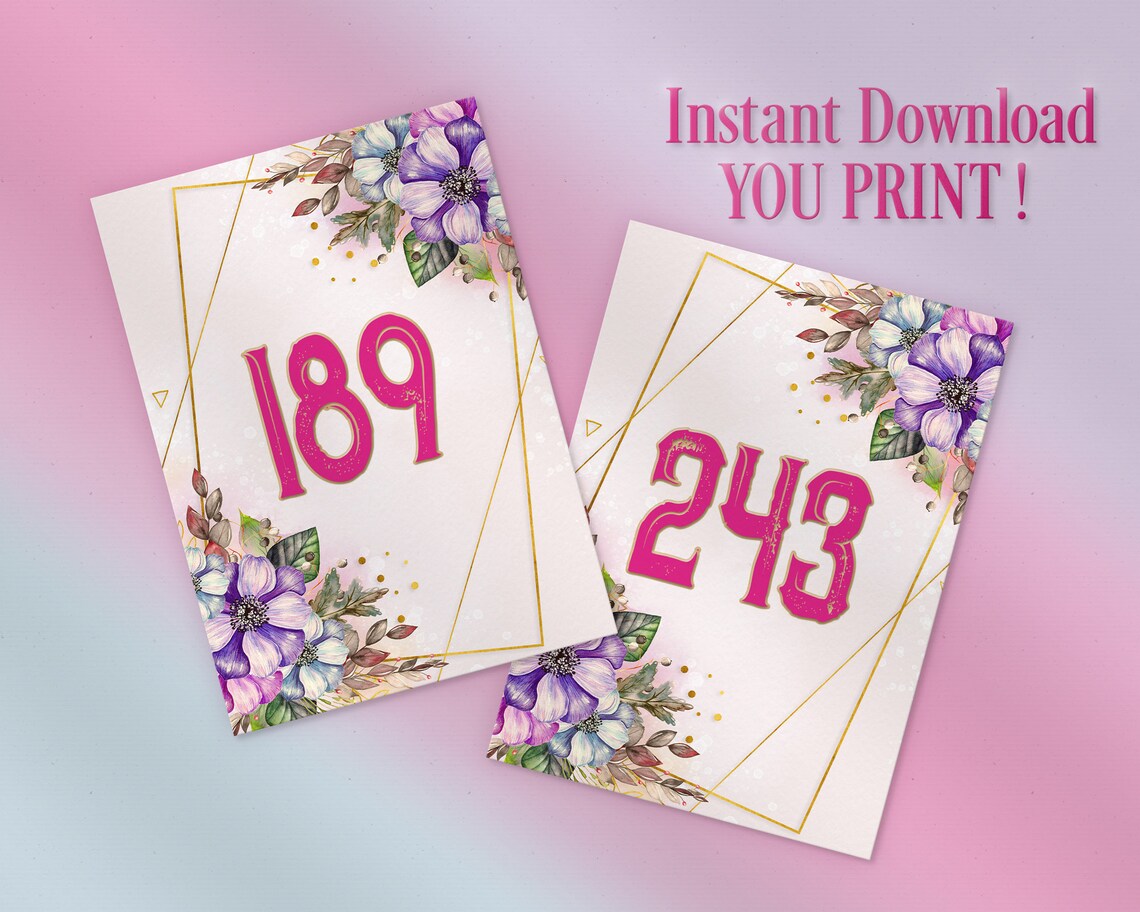 Floral Frame Facebook Live Sale Numbers, Tags, Printable Cards, Normal ...