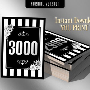 3000 Printable Facebook Live Numbers Facebook Live Number - Etsy